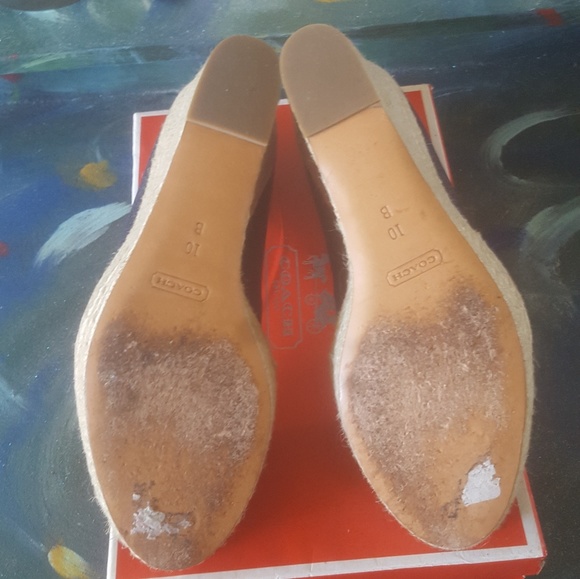 COACH DENIM MILAN WEDGES - Picture 5 of 5